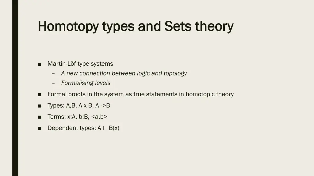 homotopy homotopy types and sets theory types