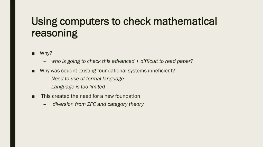using computers to check mathematical using