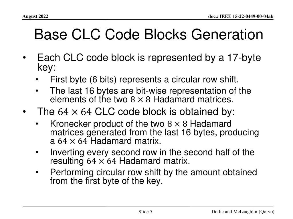 august 2022 base clc code blocks generation