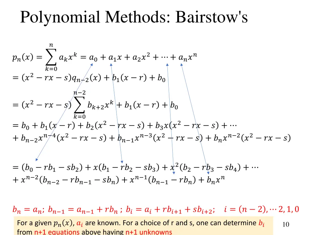 polynomial methods bairstow s 1