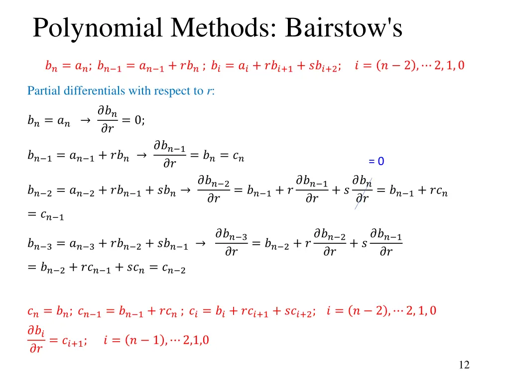 polynomial methods bairstow s 3