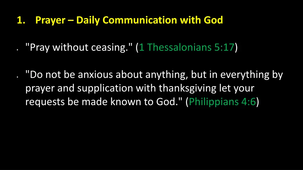 1 prayer daily communication with god 1