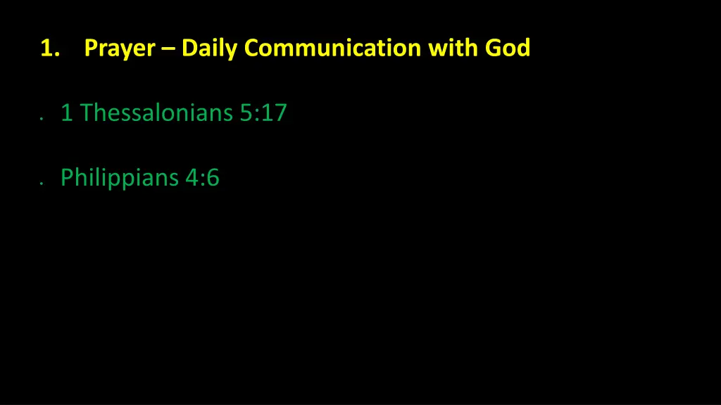 1 prayer daily communication with god