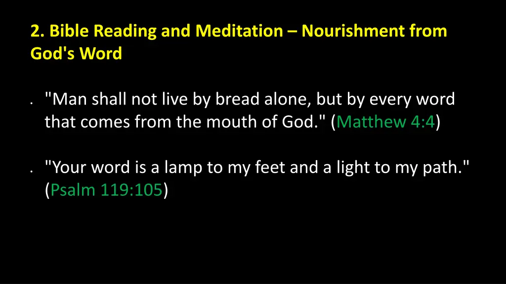 2 bible reading and meditation nourishment from 1