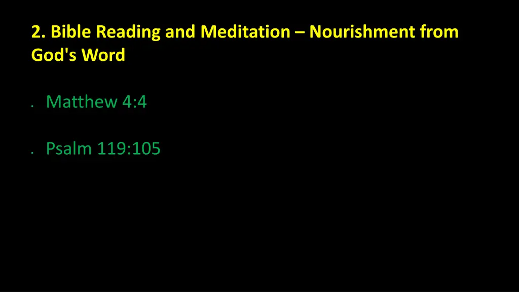2 bible reading and meditation nourishment from