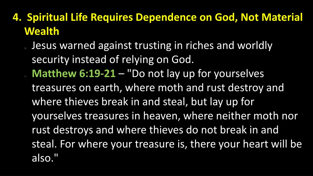 4 spiritual life requires dependence 1