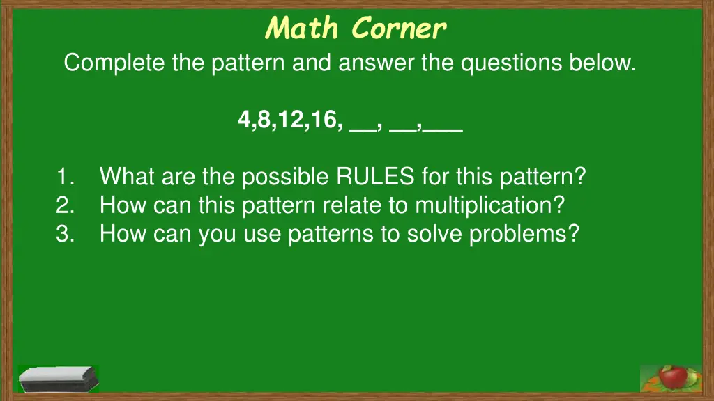 math corner 3