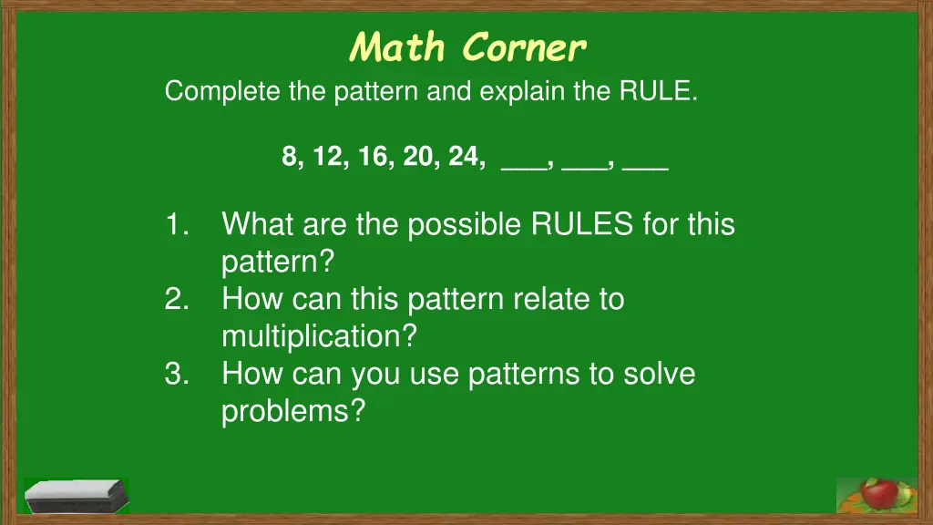 math corner 4
