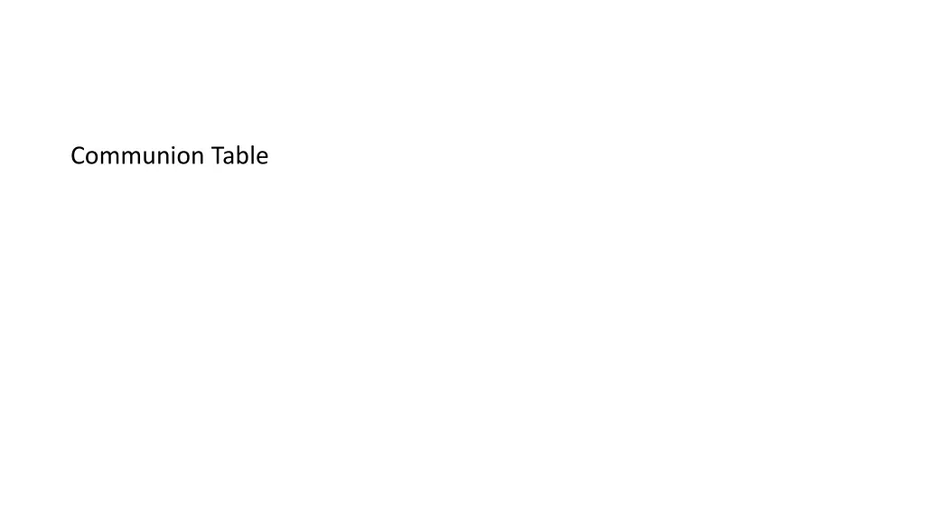 communion table