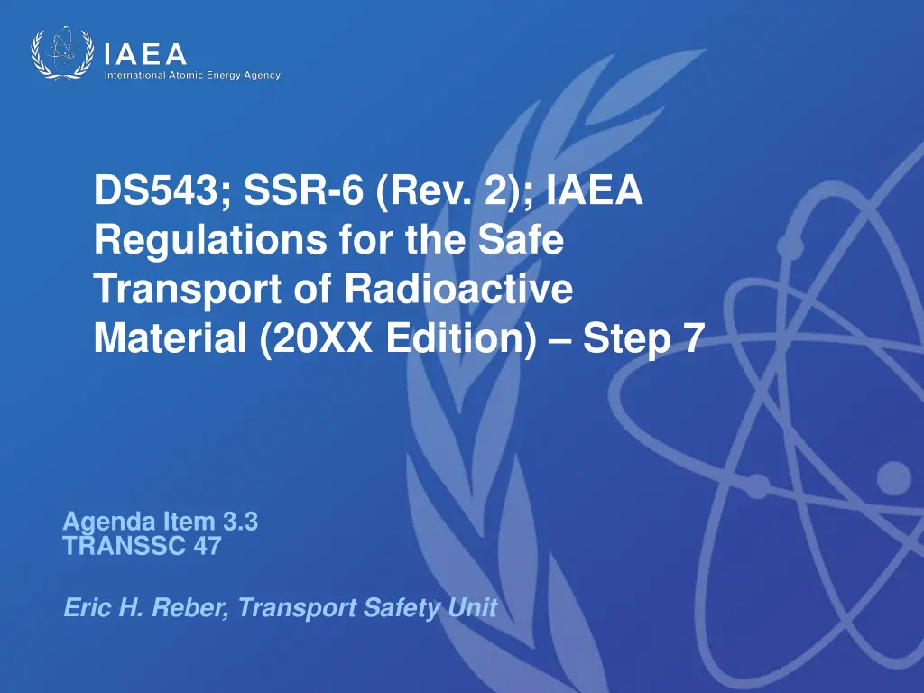 ds543 ssr 6 rev 2 iaea regulations for the safe