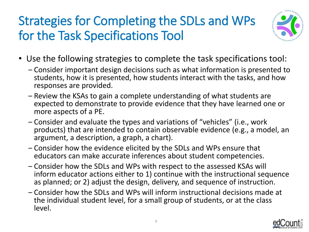 strategies for completing the sdls