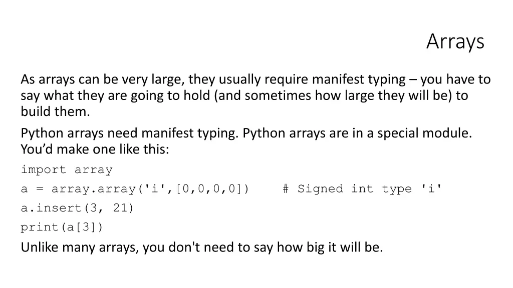 arrays