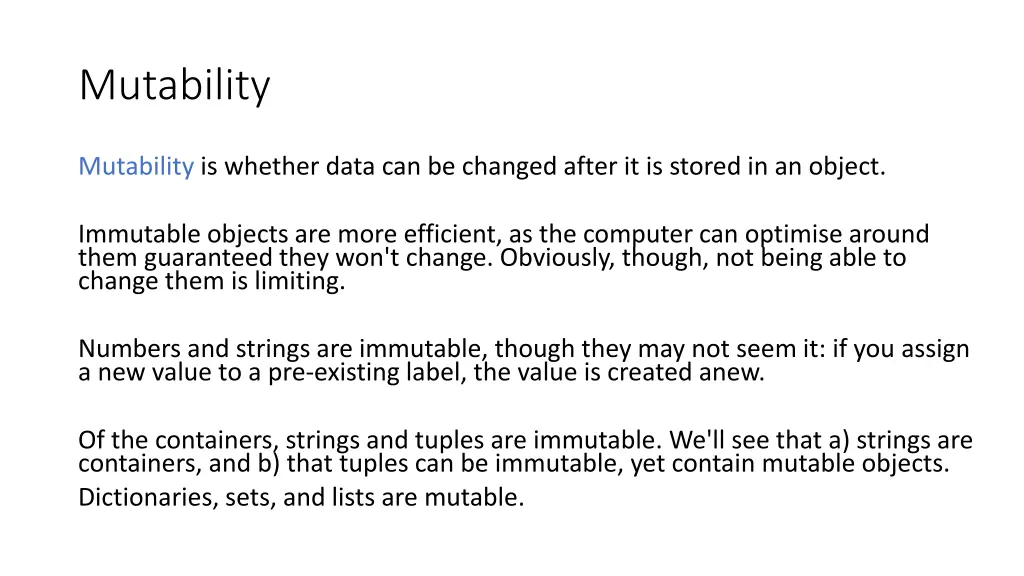 mutability
