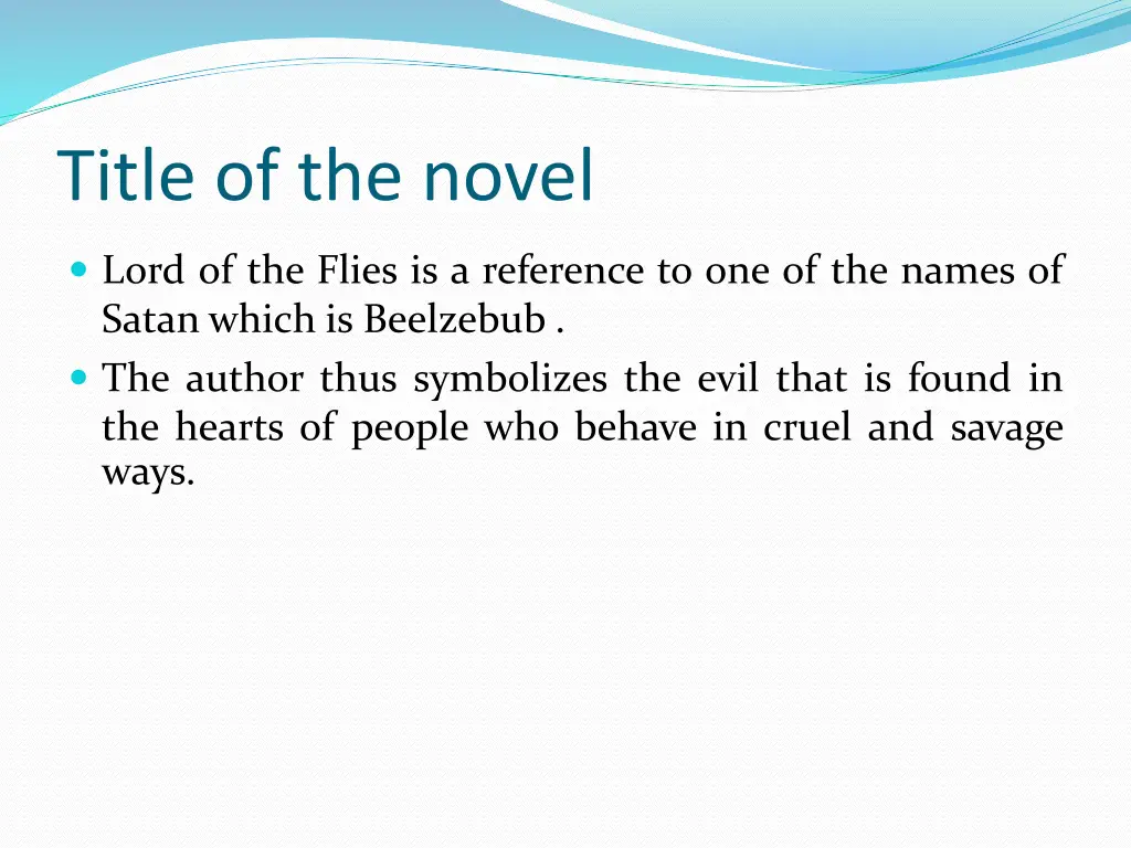 title of the novel