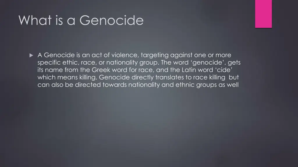 what is a genocide