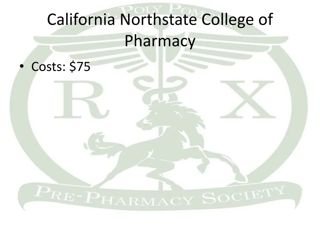 california northstate college of pharmacy