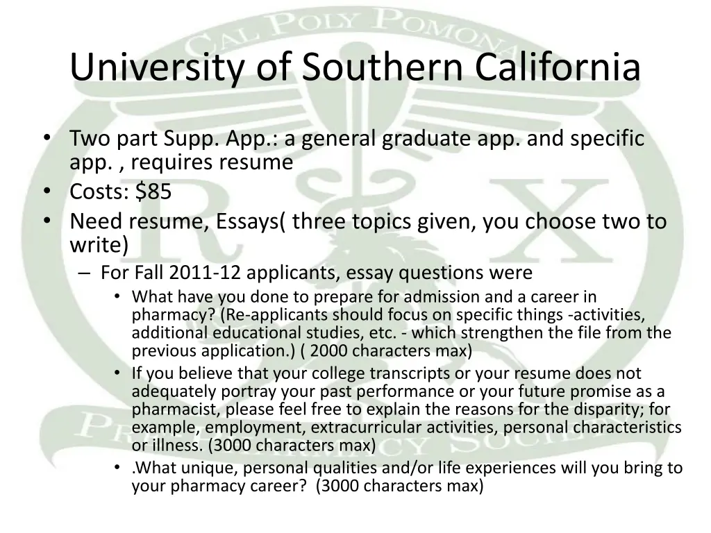 university of southern california