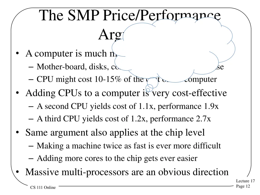 the smp price performance argument a computer