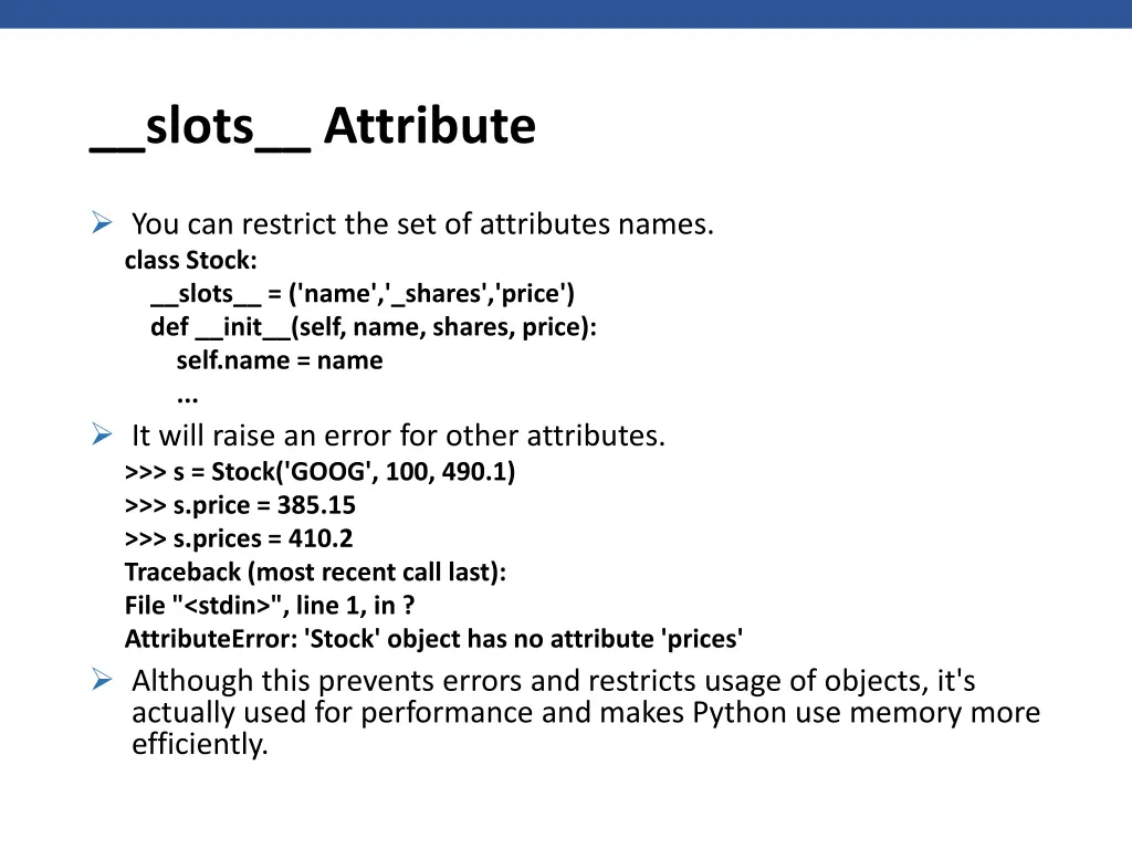 slots attribute