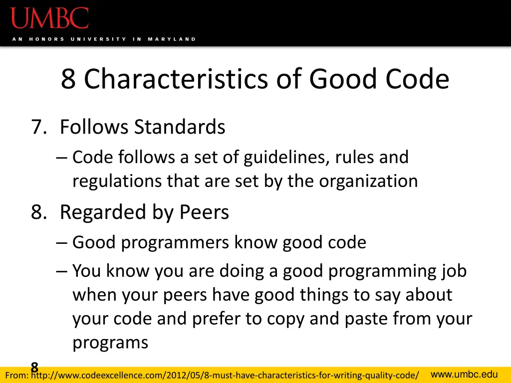 8 characteristics of good code 2