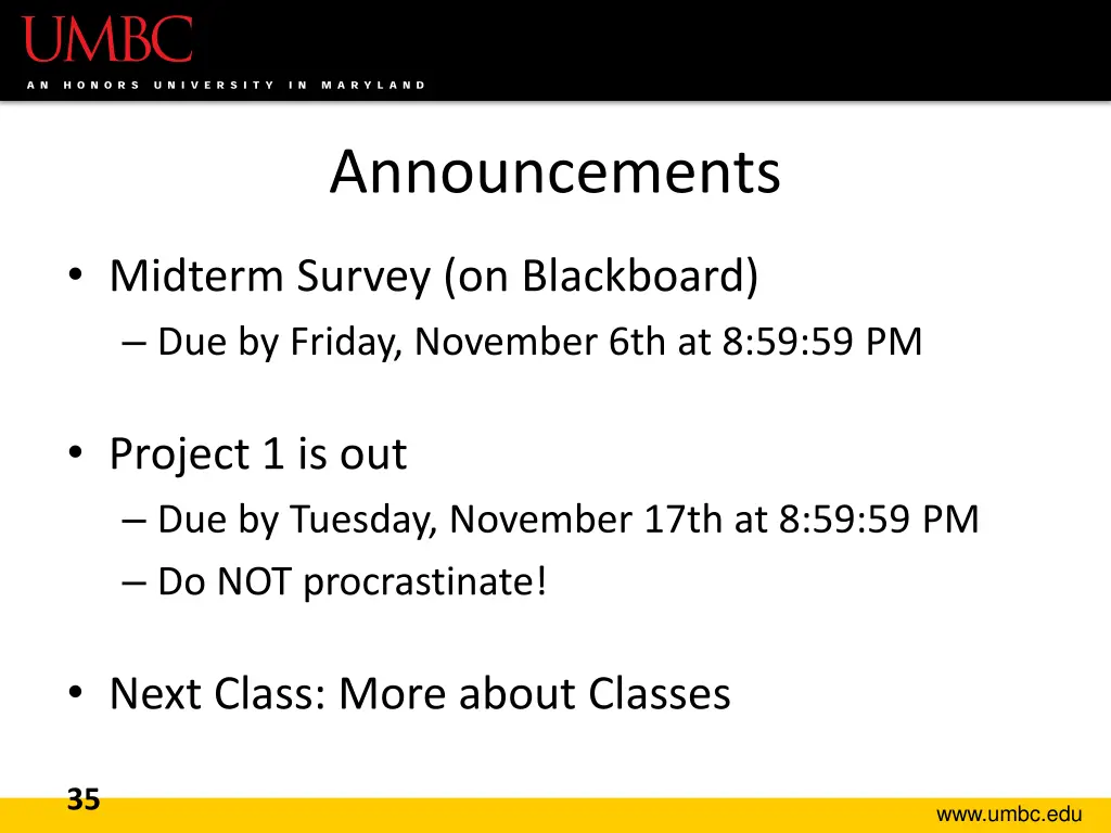 announcements