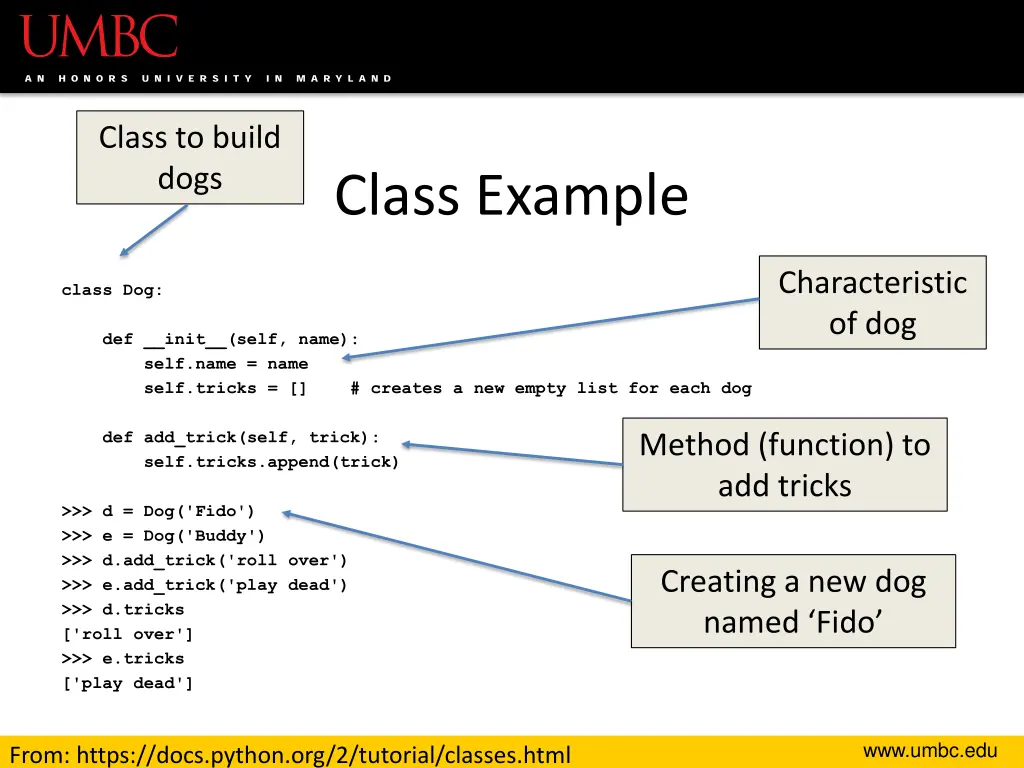class to build dogs