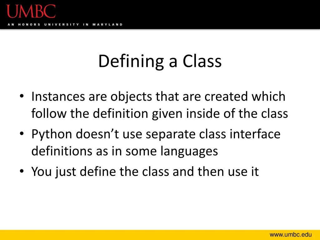 defining a class