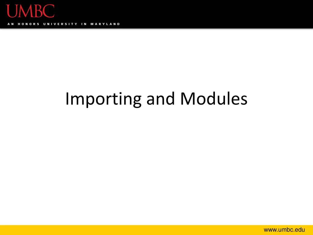 importing and modules