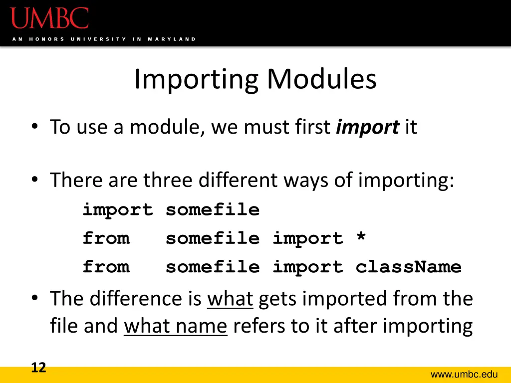 importing modules
