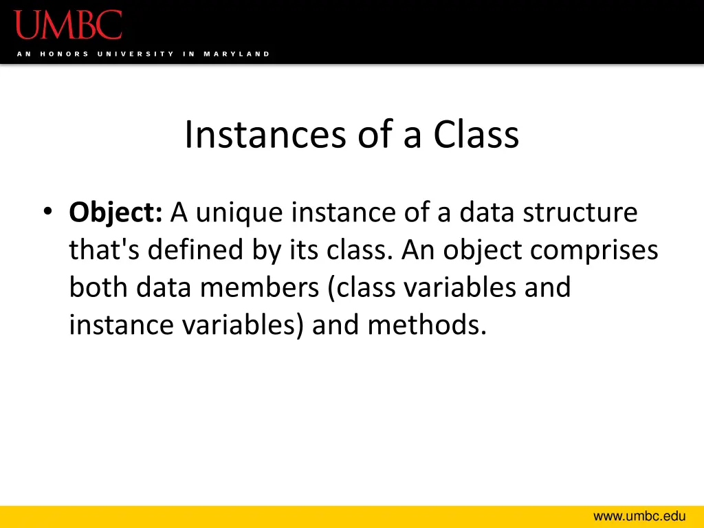 instances of a class