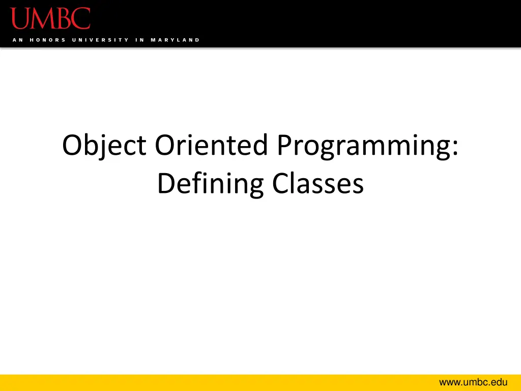 object oriented programming defining classes