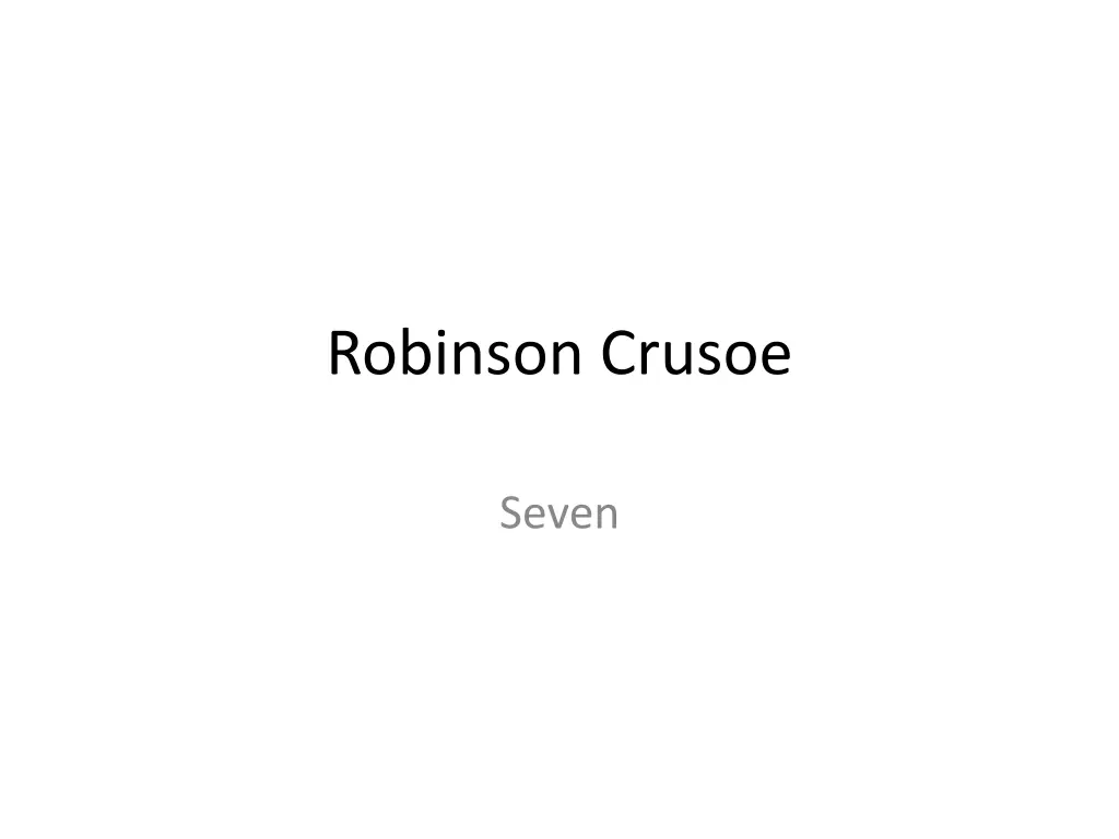 robinson crusoe