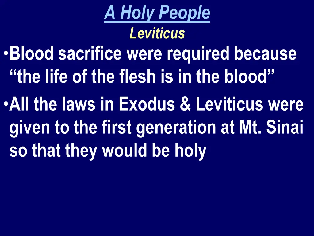 a holy people leviticus 2