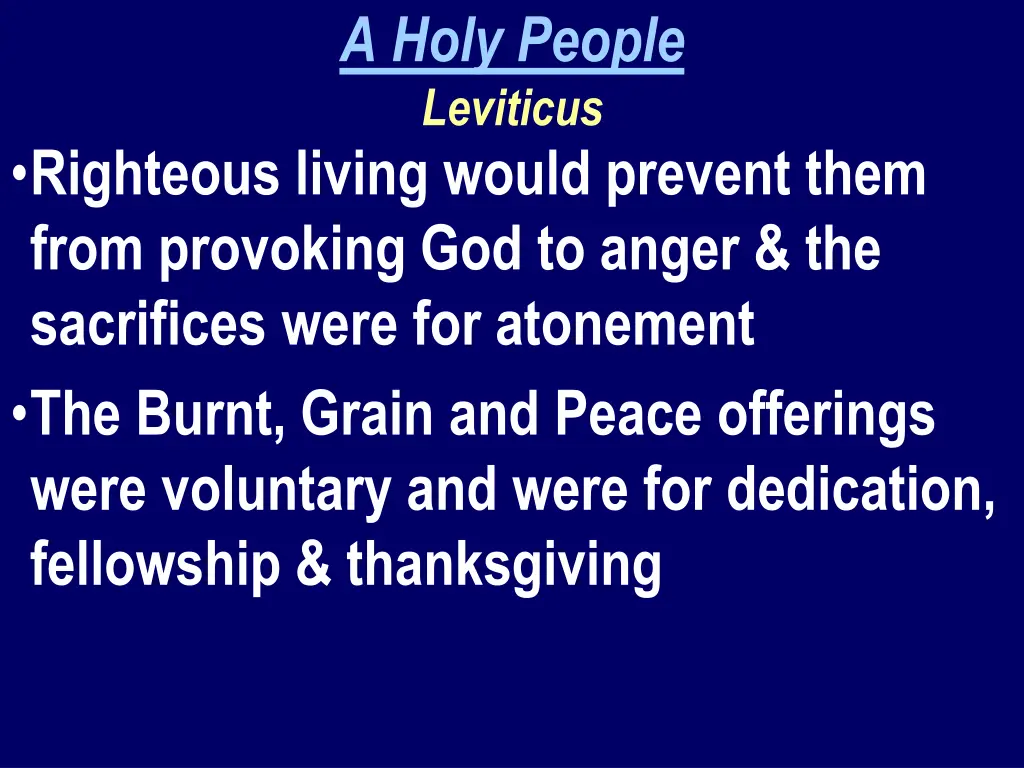 a holy people leviticus
