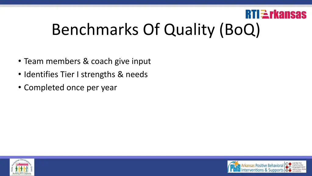 benchmarks of quality boq