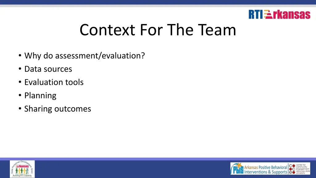 context for the team