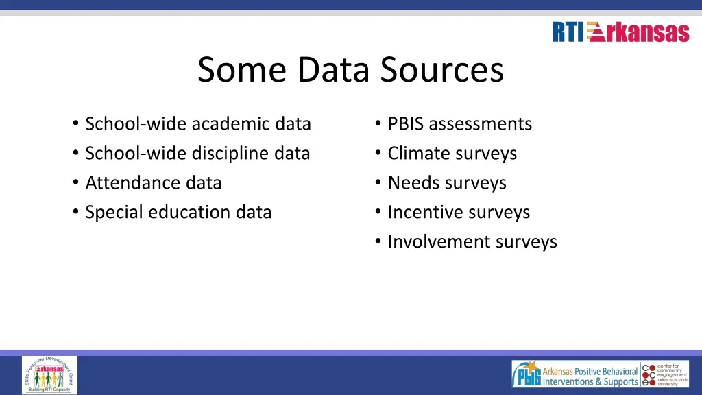some data sources