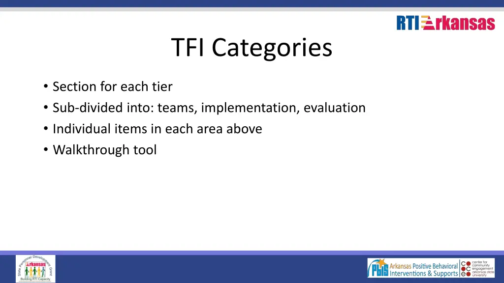 tfi categories