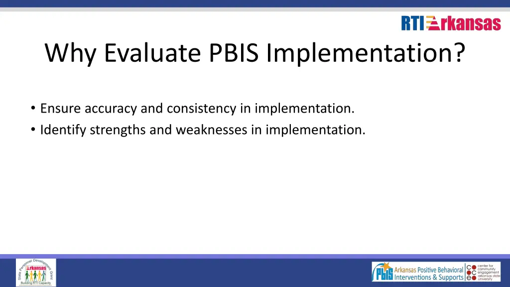 why evaluate pbis implementation