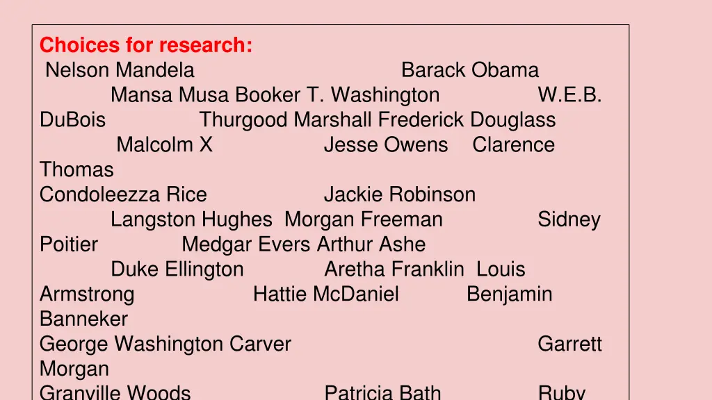 choices for research nelson mandela mansa musa