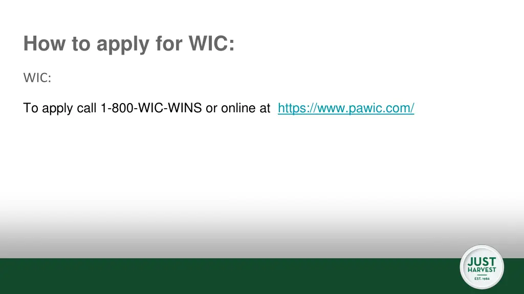 how to apply for wic