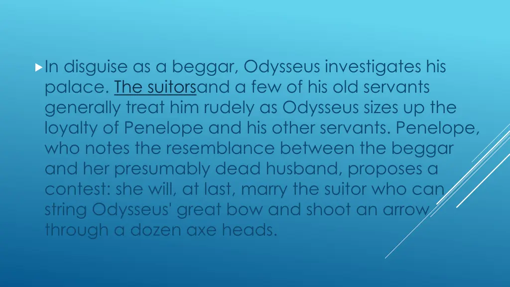 in disguise as a beggar odysseus investigates