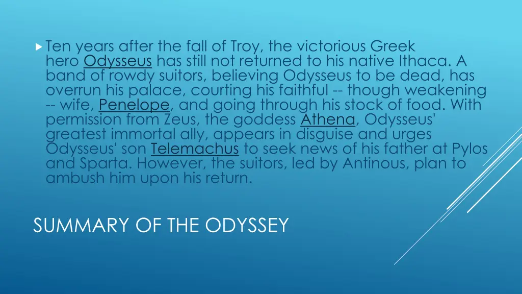 ten years after the fall of troy the victorious
