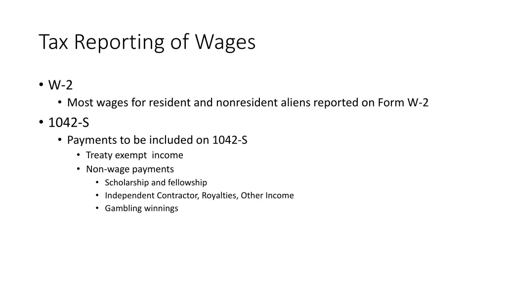 tax reporting of wages
