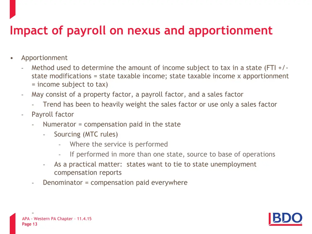 impact of payroll on nexus and apportionment 3