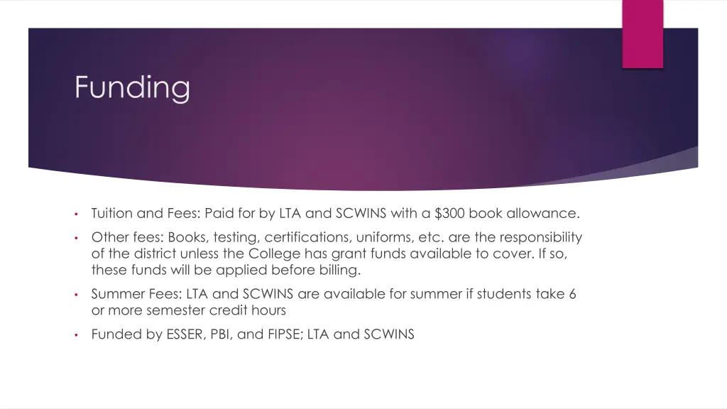 funding