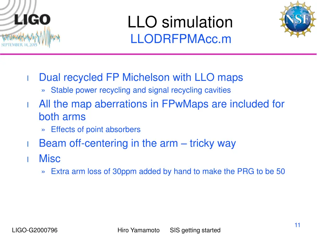 llo simulation llodrfpmacc m