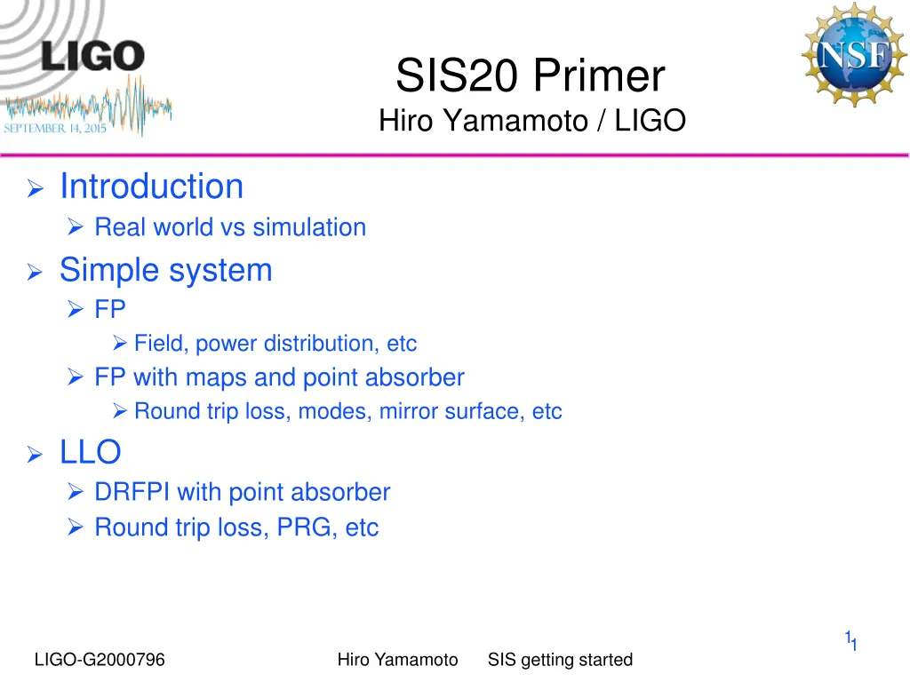 sis20 primer hiro yamamoto ligo