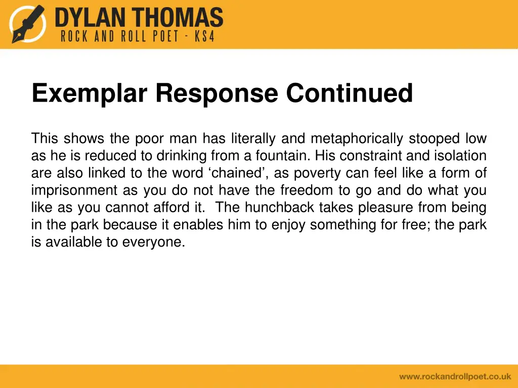 exemplar response continued