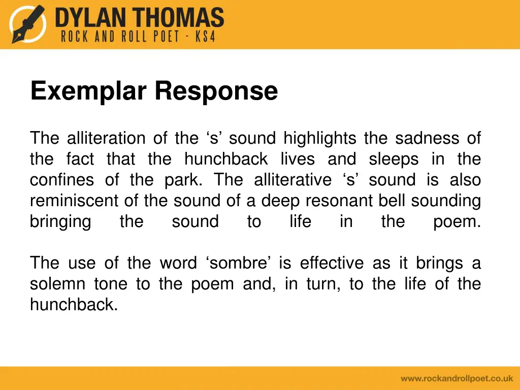 exemplar response